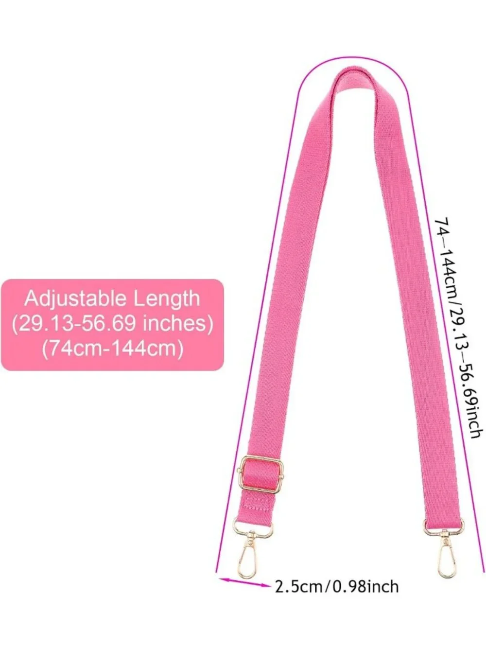 8 Pcs Adjustable Wide Crossbody Purse Straps Replacement - Thick Handbag Straps